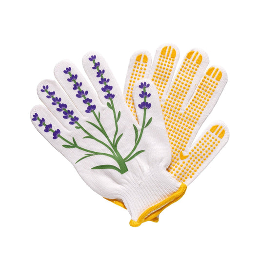 Lavender Garden Gloves – Cotton with Lavender Print - EPOQUE