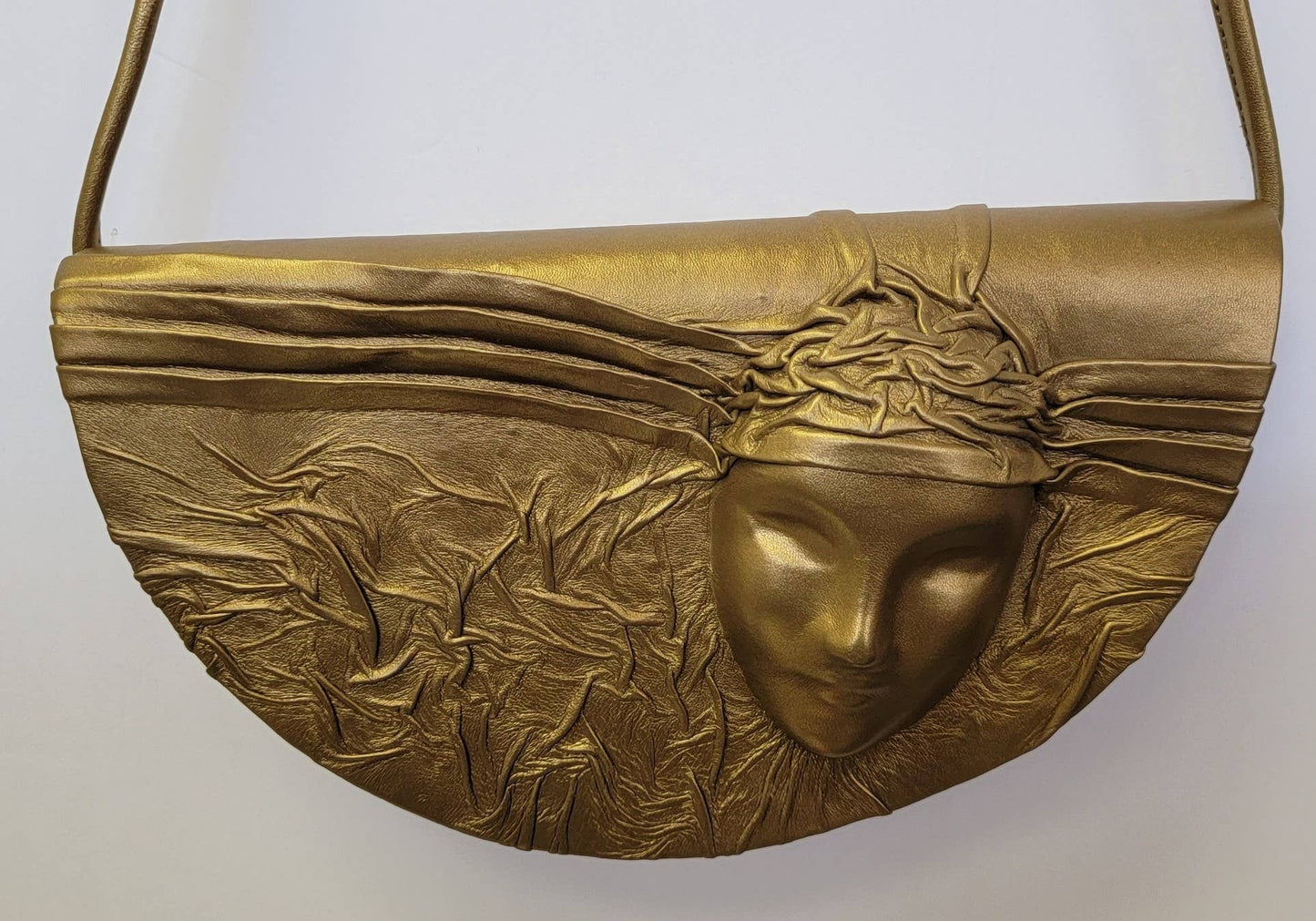 LEATHER 2 D FACE CLUTCH - EPOQUE