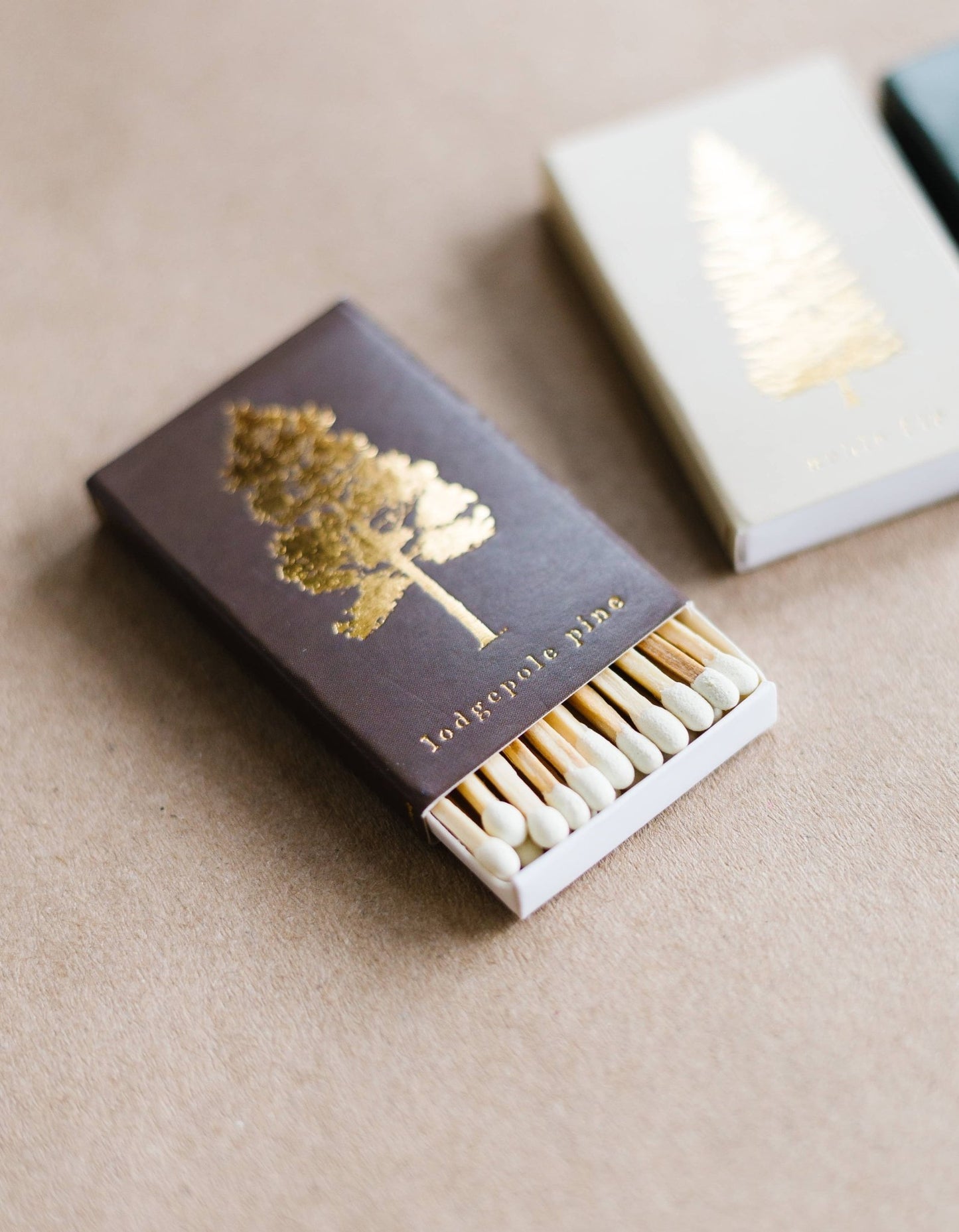Lodgepole Pine Tree Matchbox | Tall Evergreen Matches - EPOQUE