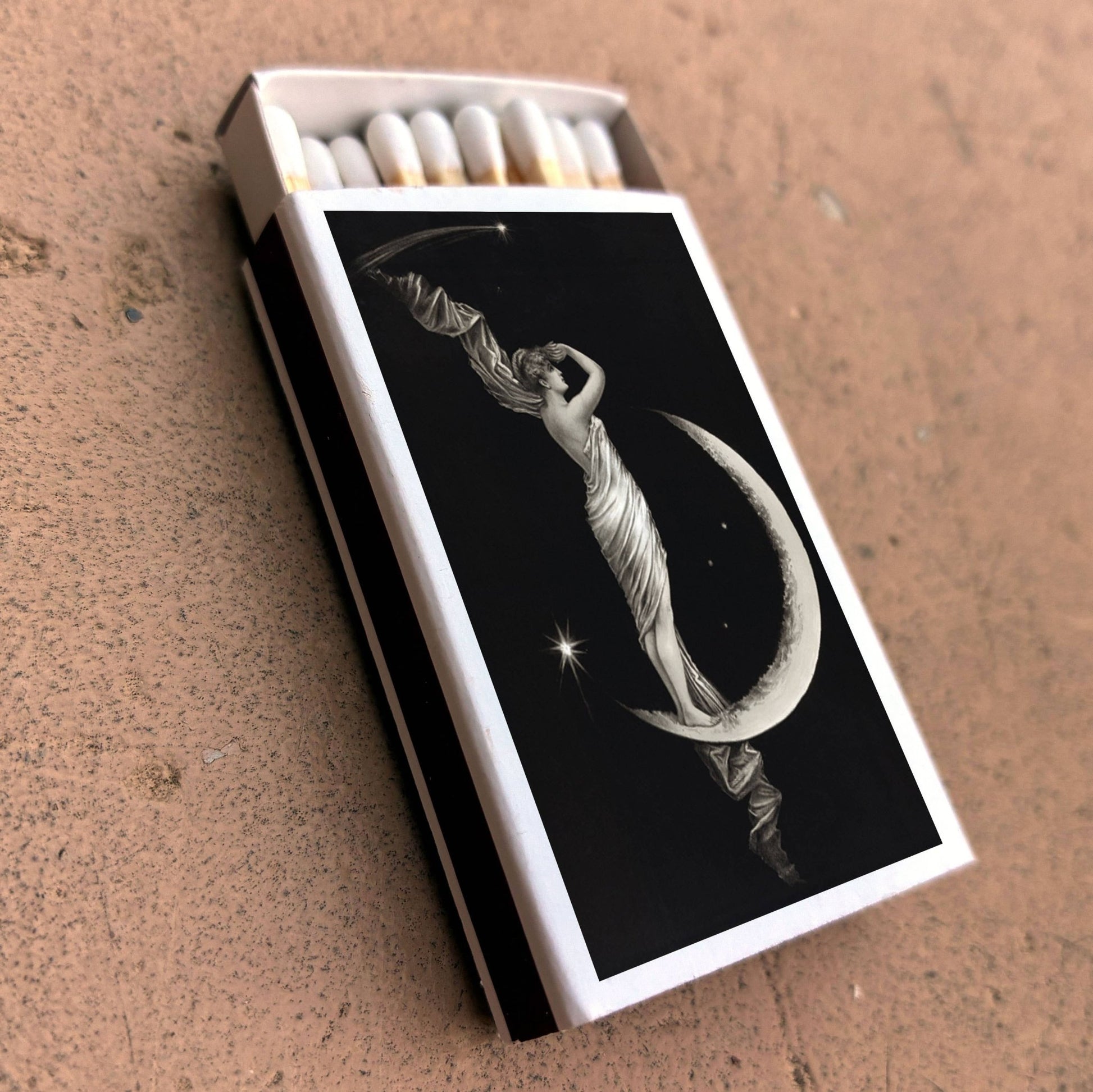 Matches • Art • Woman on Crescent Moon • Home Decor - EPOQUE