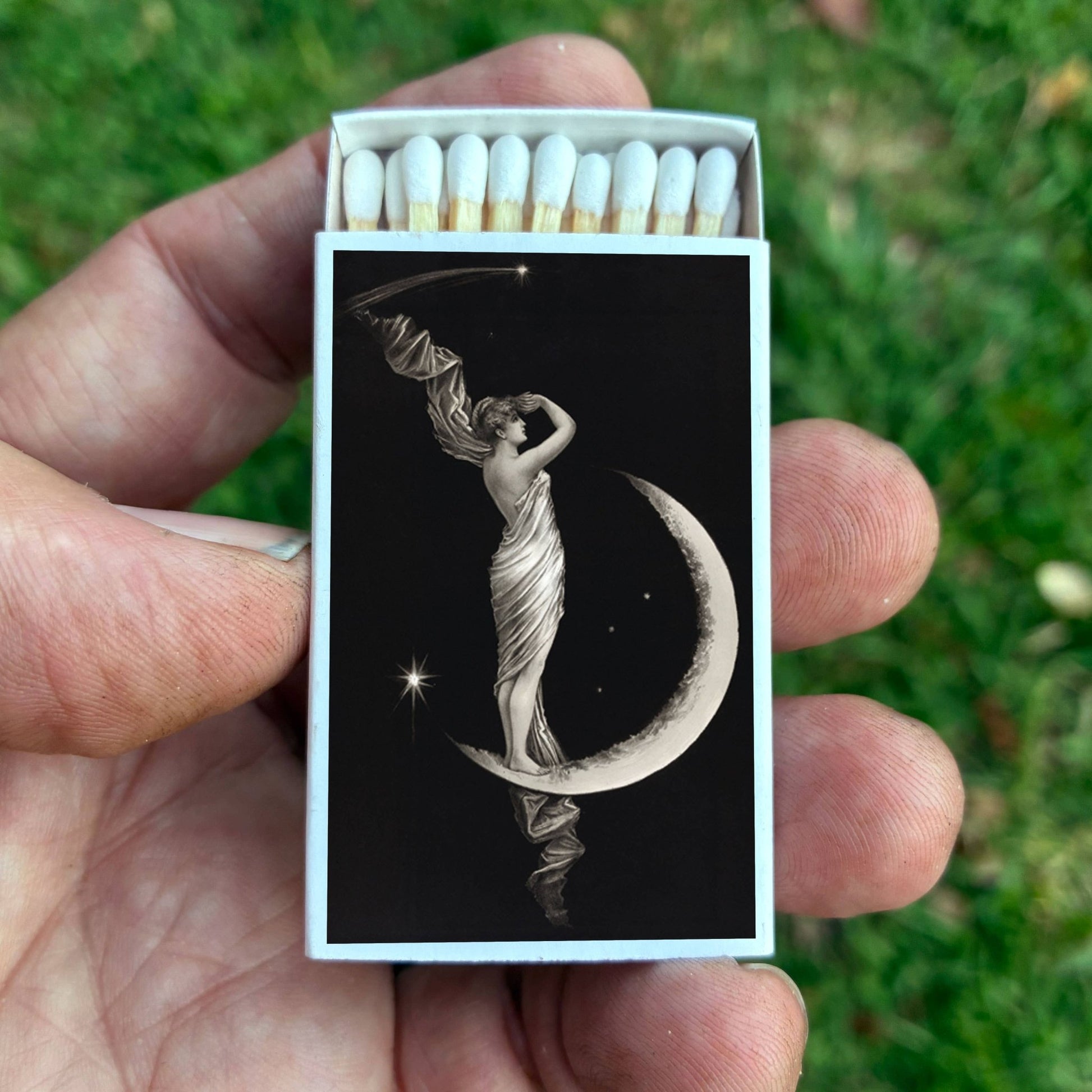 Matches • Art • Woman on Crescent Moon • Home Decor - EPOQUE