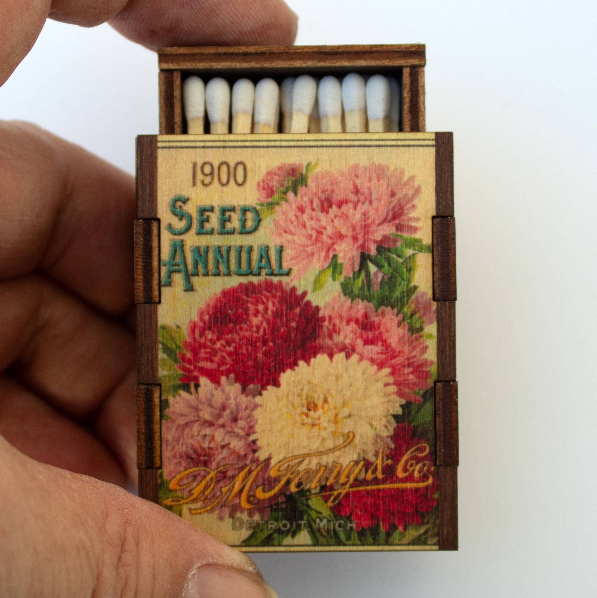 Matches • Flowers Seed Annual Wooden Matchbox • Candle Acc - EPOQUE