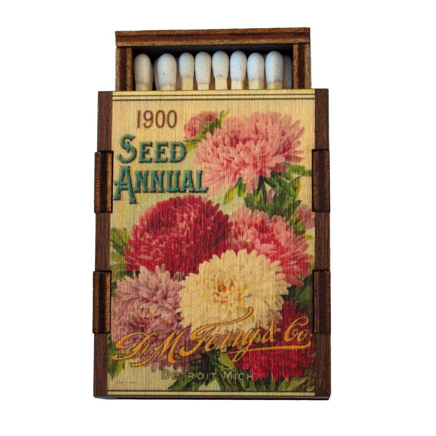 Matches • Flowers Seed Annual Wooden Matchbox • Candle Acc - EPOQUE