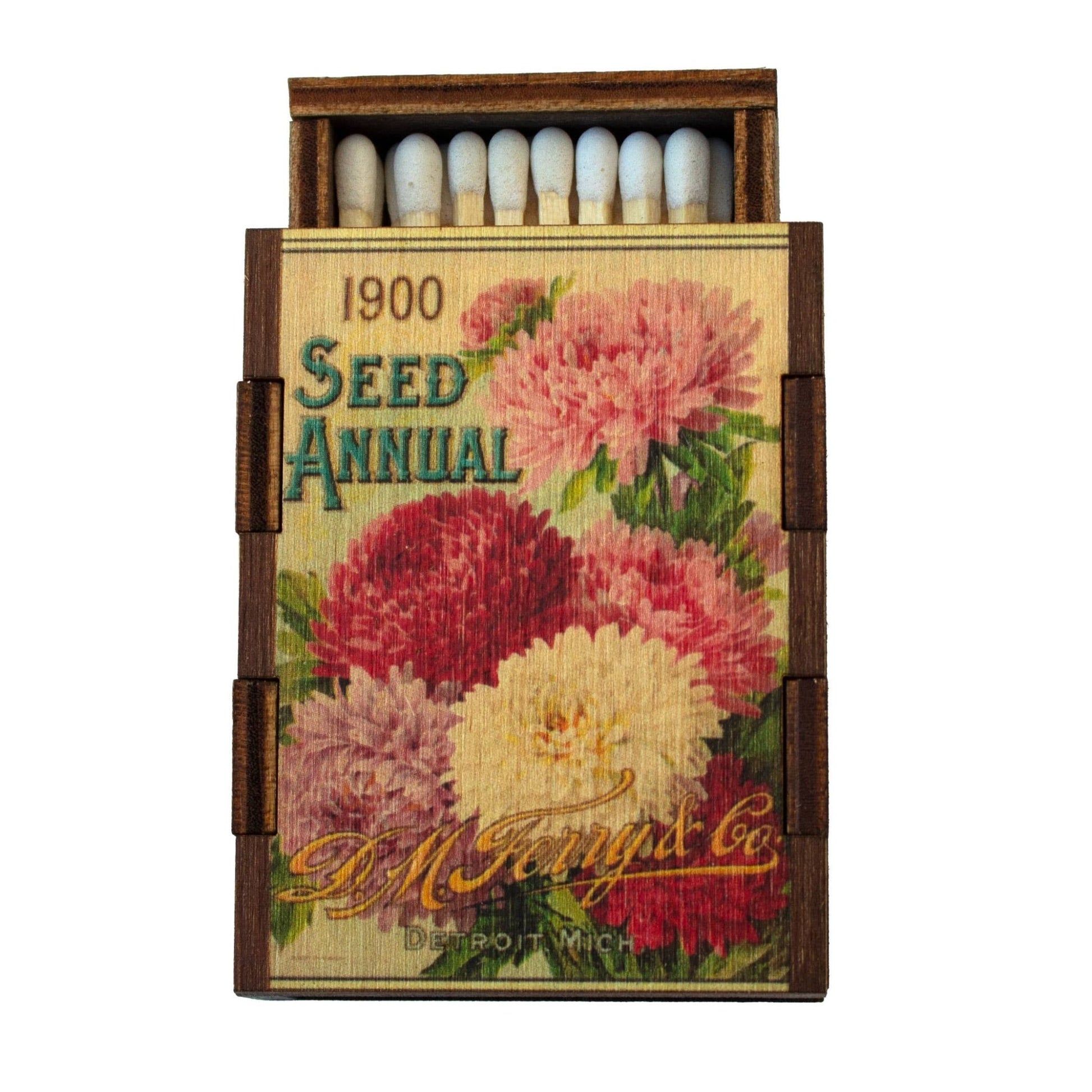 Matches • Flowers Seed Annual Wooden Matchbox • Candle Acc - EPOQUE