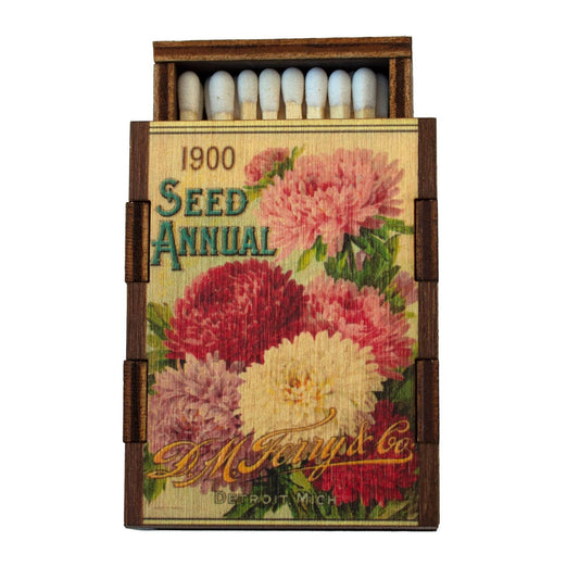 Matches • Flowers Seed Annual Wooden Matchbox • Candle Acc - EPOQUE