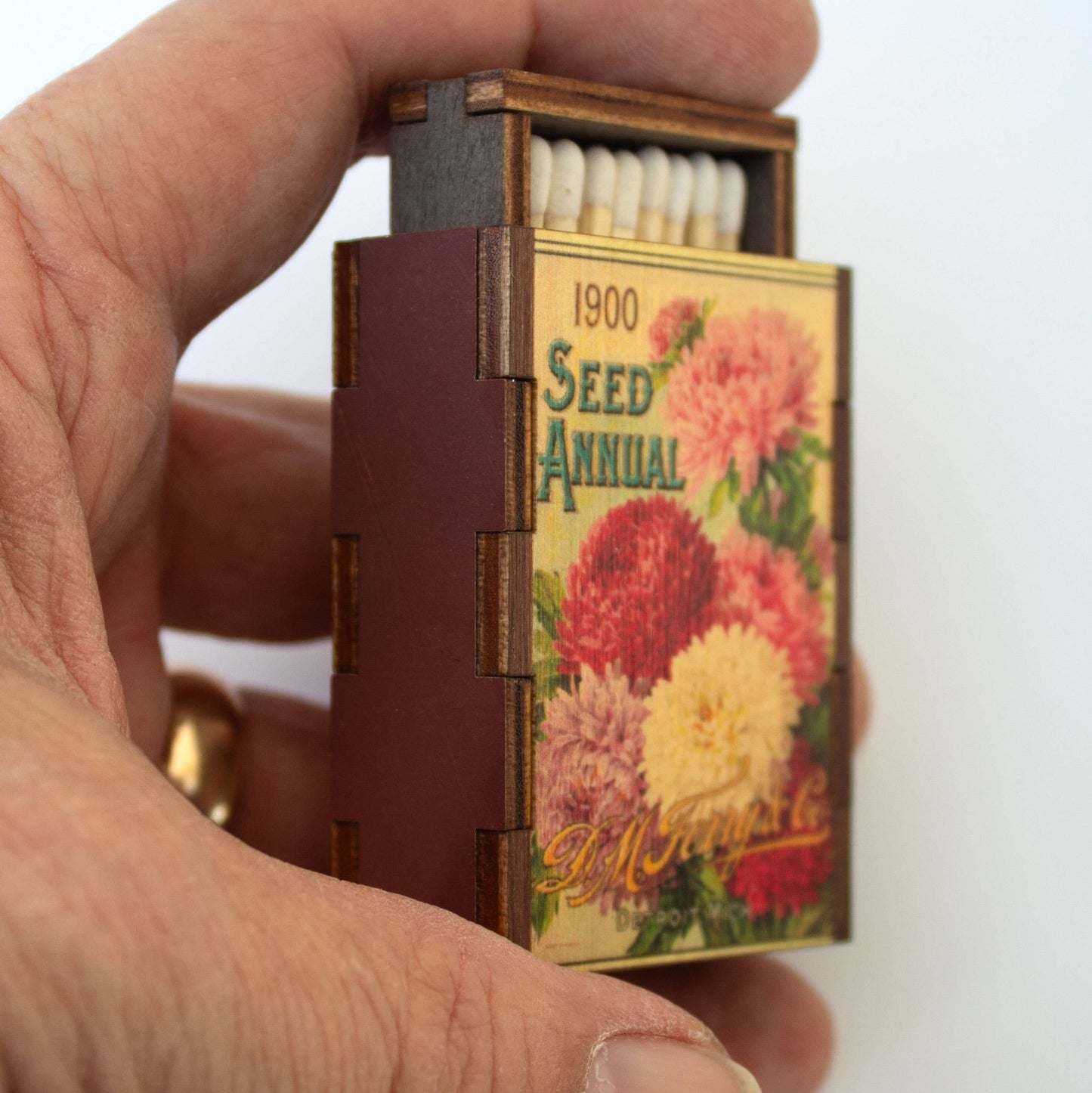 Matches • Flowers Seed Annual Wooden Matchbox • Candle Acc - EPOQUE