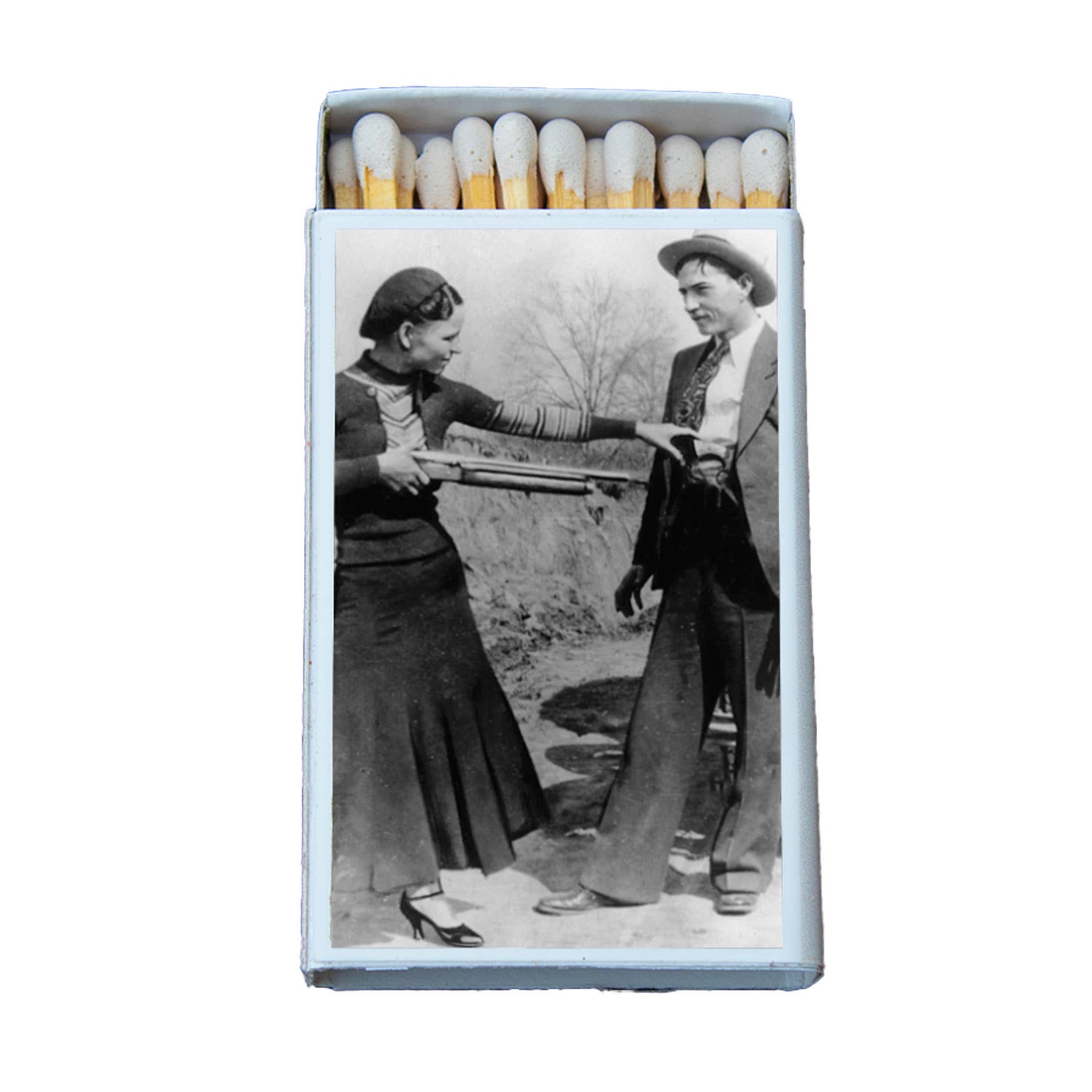 Matches • Mobsters Bonnie and Clyde • Home Decor for Candles - EPOQUE
