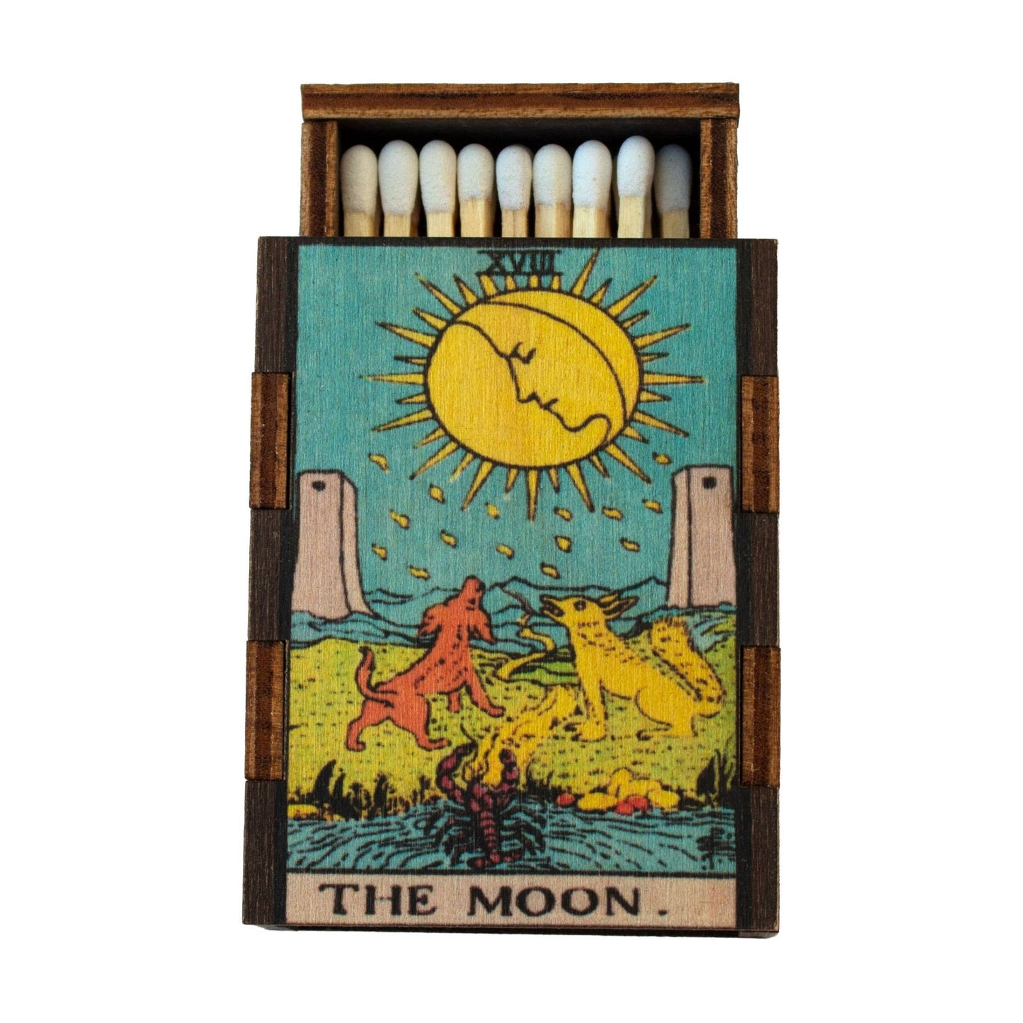Matches • Tarot Moon Wooden Matchbox • Home Decor Candle Acc - EPOQUE