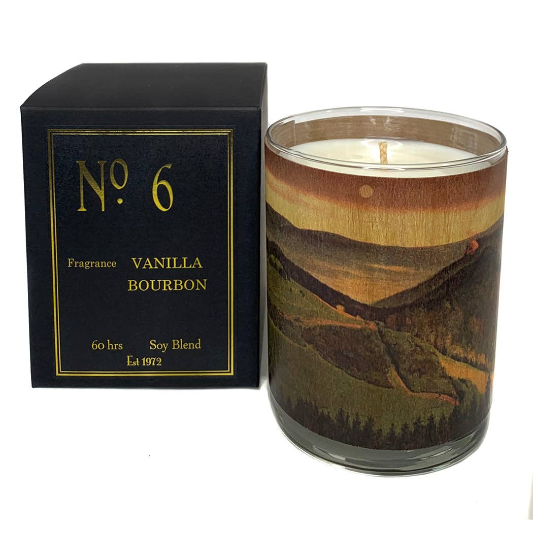 No 6 Vanilla Bourbon Wood Wrapped Candle - EPOQUE