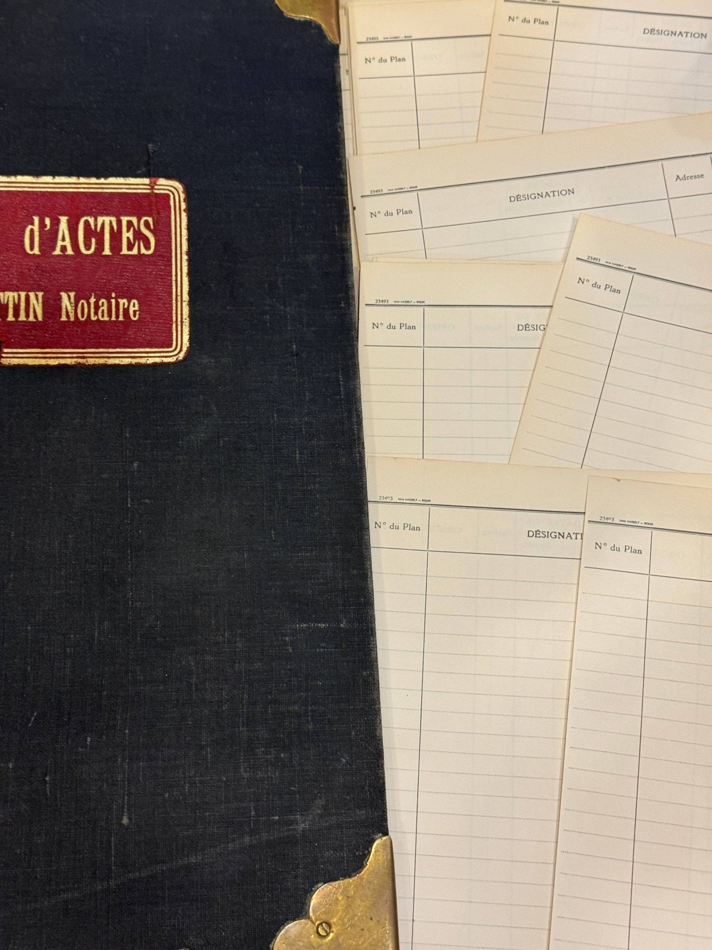 Original 1850s Blank French Ledger Pages Bundles Set/2 - EPOQUE