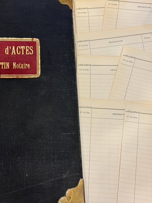 Original 1850s Blank French Ledger Pages Bundles Set/2 - EPOQUE