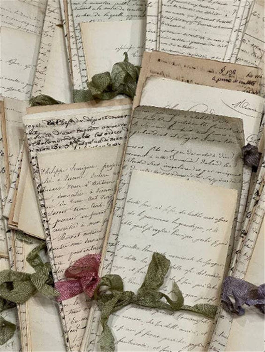 Original French Script Pages – Set of 2 - EPOQUE