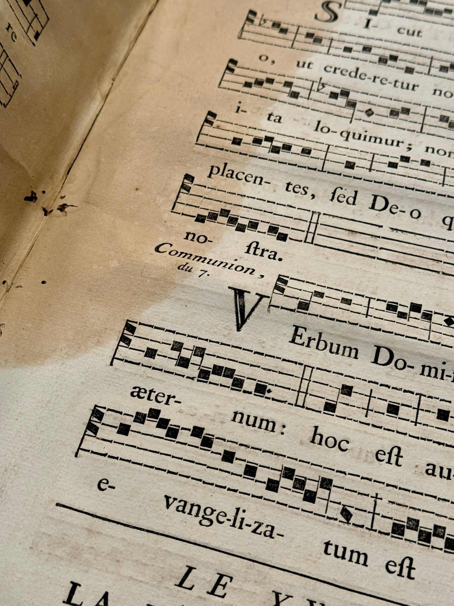 Original Page from 1700s Antiphonarium 250 Yrs Old – Set of 2 - EPOQUE