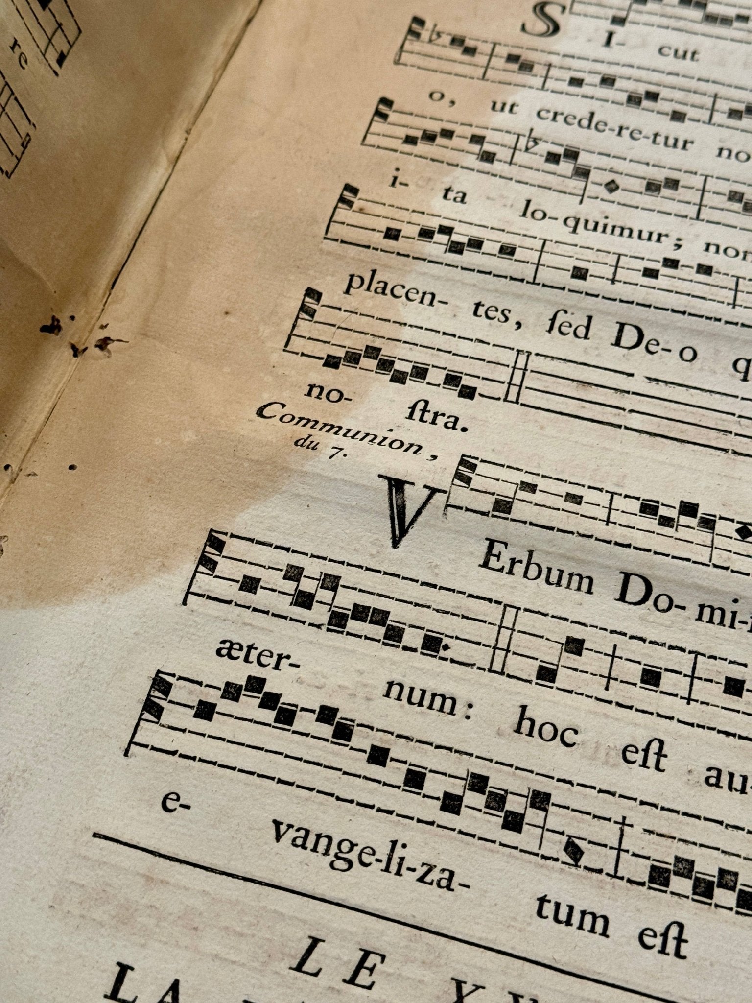Original Page from 1700s Antiphonarium 250 Yrs Old – Set of 2 - EPOQUE