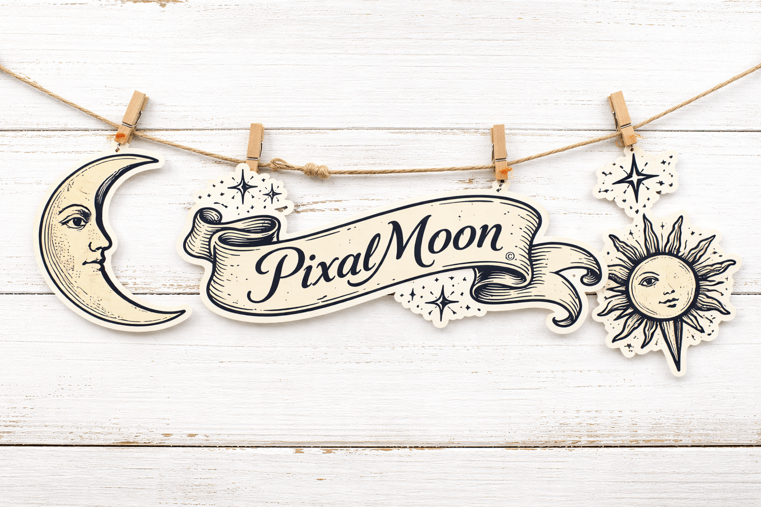 PixalMoon Luna Banner – Decorative Garland - EPOQUE