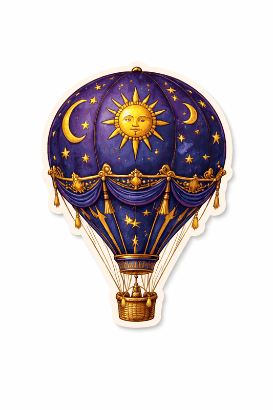 PixalMoon Waterproof Luna Sun Balloon Sticker – 3 Inch - EPOQUE
