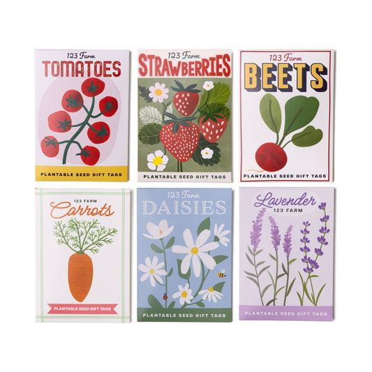 Plantable Seed Gift Tags - Vintage Seed Design, 5 Gift Tags - EPOQUE