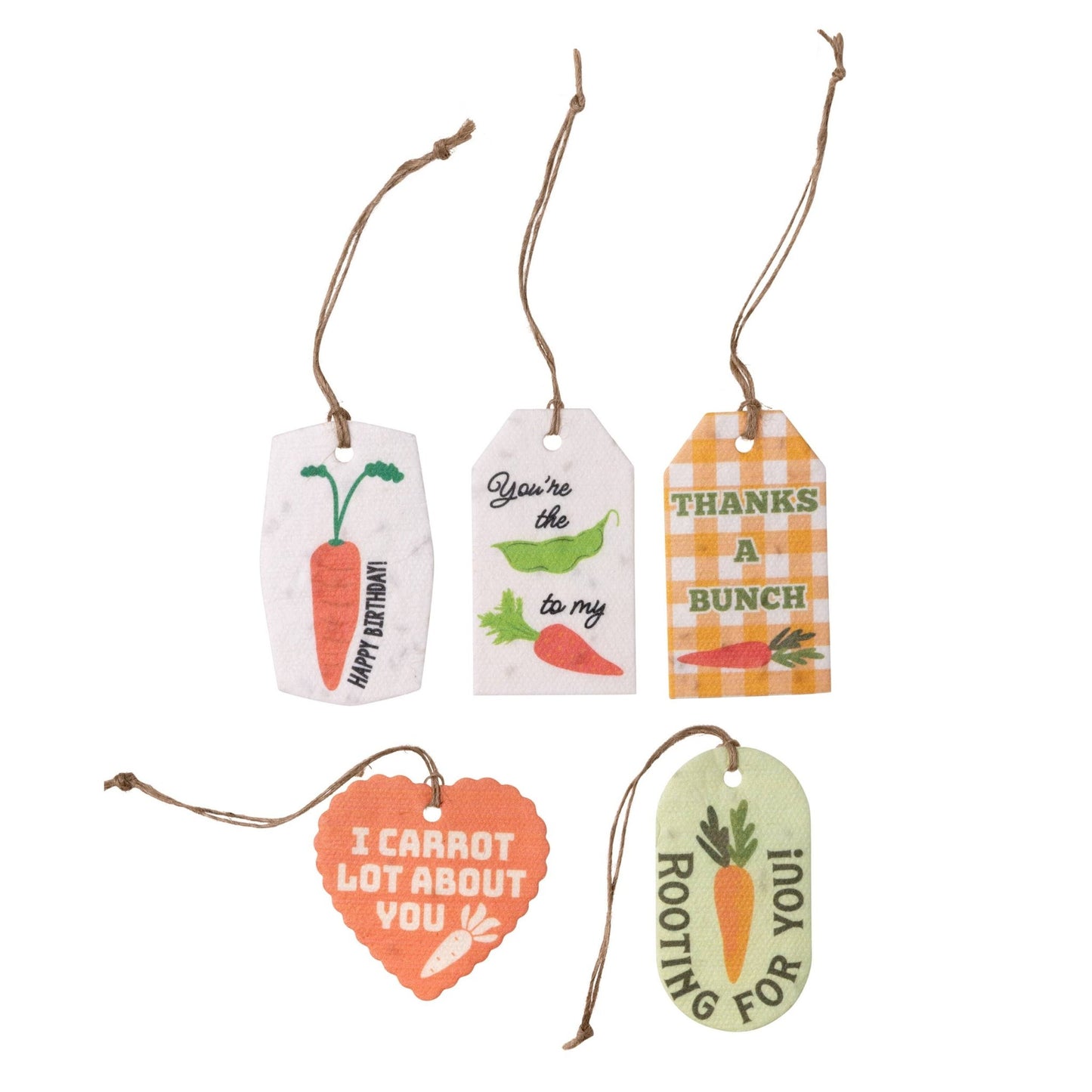Plantable Seed Gift Tags - Vintage Seed Design, 5 Gift Tags - EPOQUE
