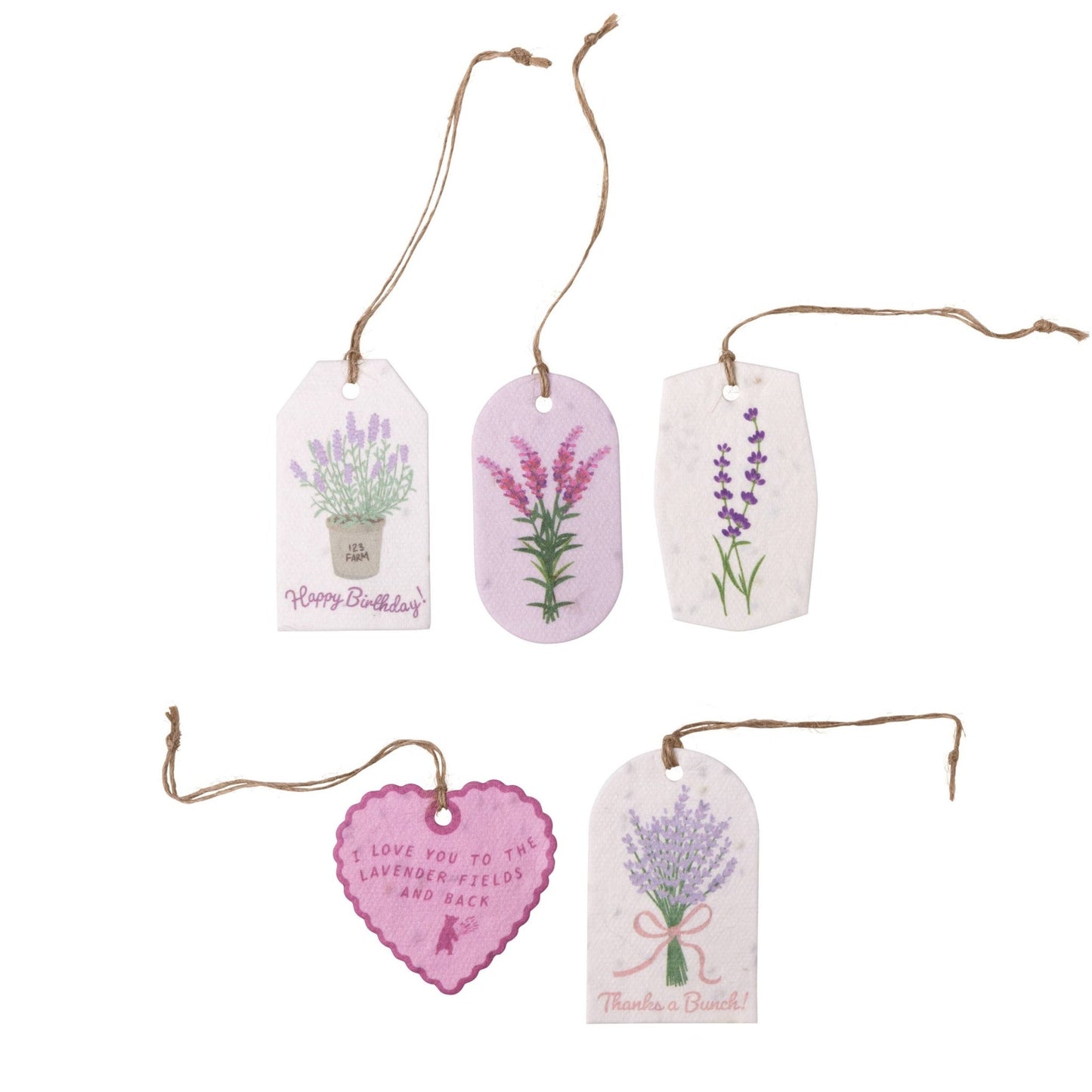 Plantable Seed Gift Tags - Vintage Seed Design, 5 Gift Tags - EPOQUE