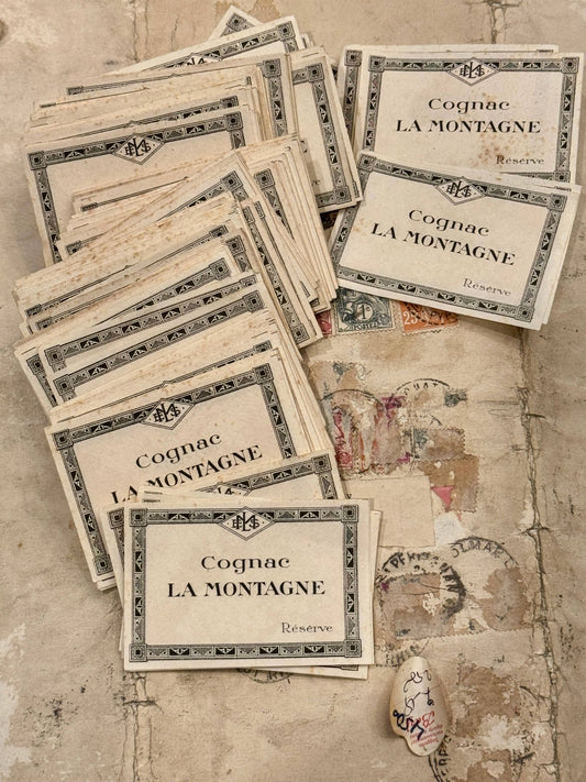 RARE Antique French Cognac Labels – Set of 2 - EPOQUE