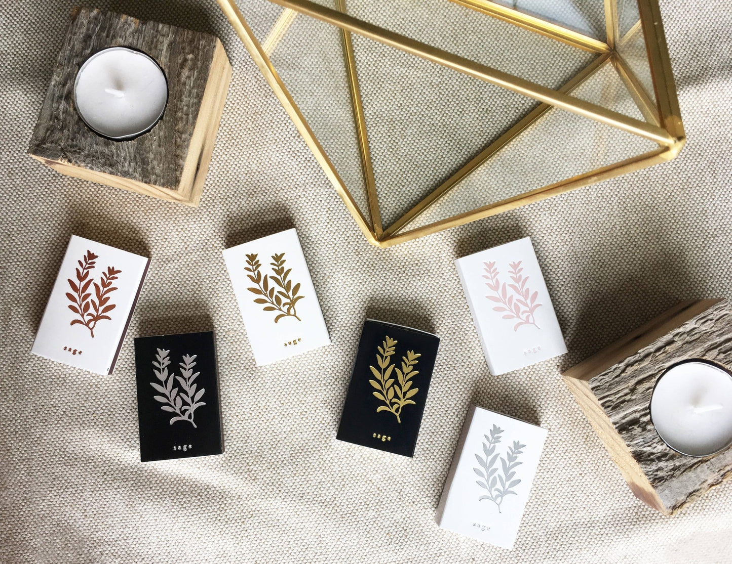 Sage Matchbox | Embossed Botanical Match Holder - EPOQUE