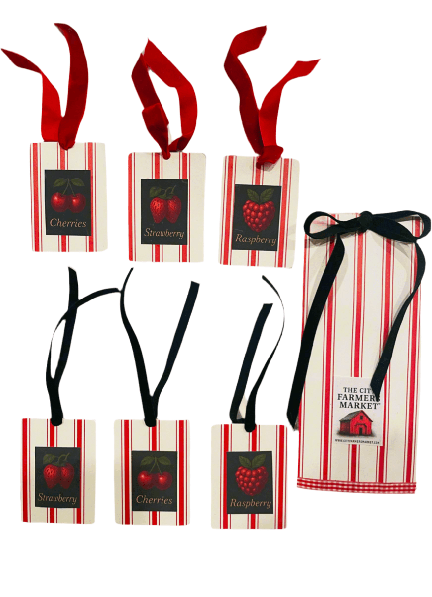 The City Farmers Market Vintage Berry Gift Tag - set of 6 - EPOQUE