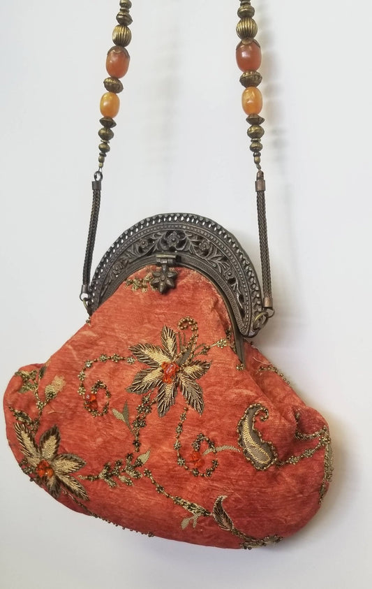 VINTAGE FRAME BAG TAPESTRY ORANGE 21034 - EPOQUE