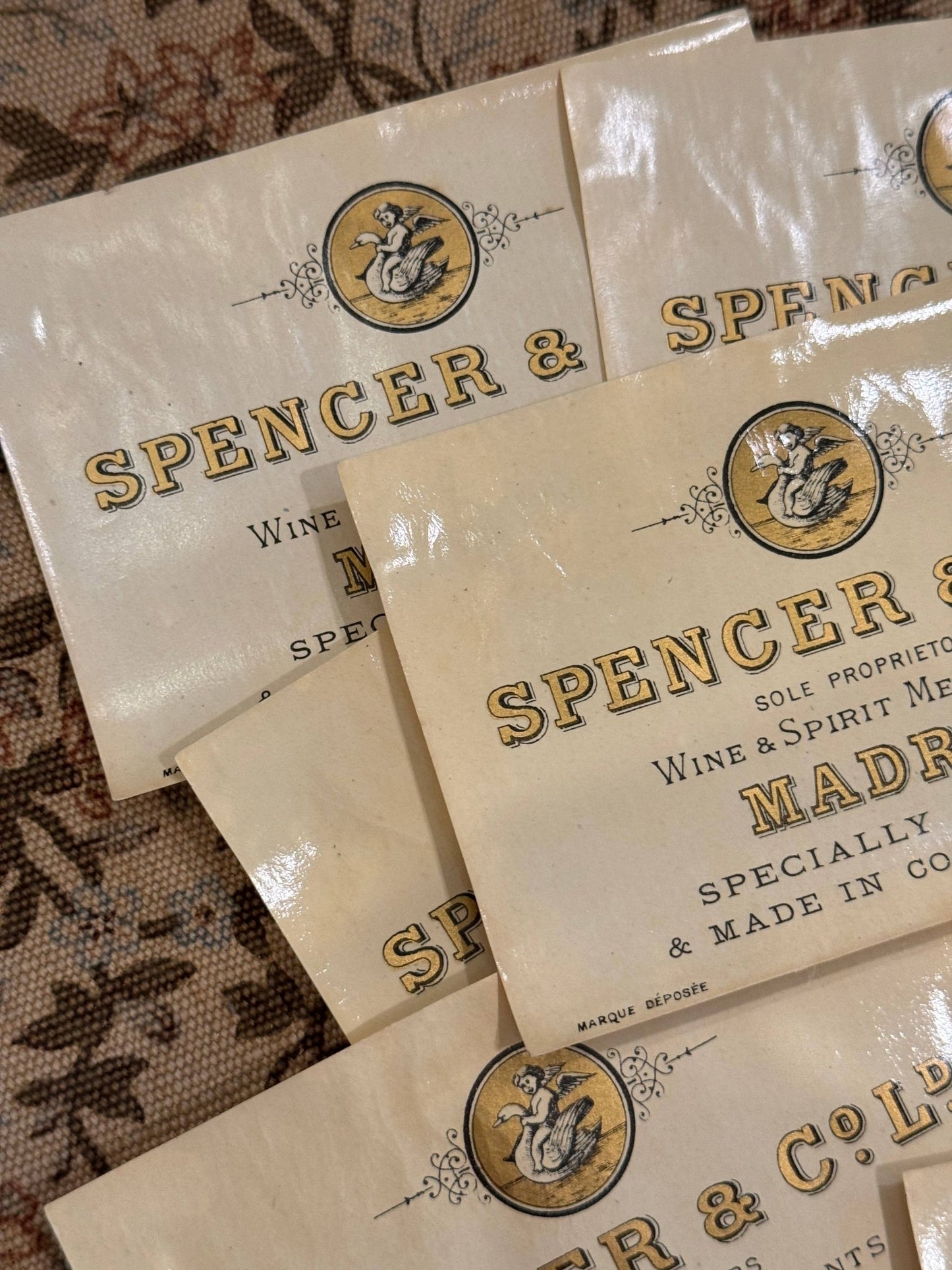 Vintage French Spencer & Co. Ld. Labels - Set of 2 - EPOQUE