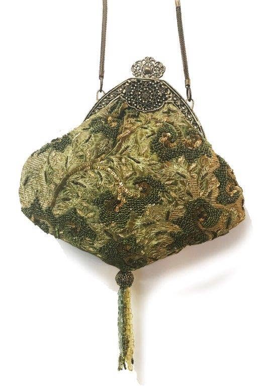 VINTAGE GREEN TASSEL BAG - EPOQUE