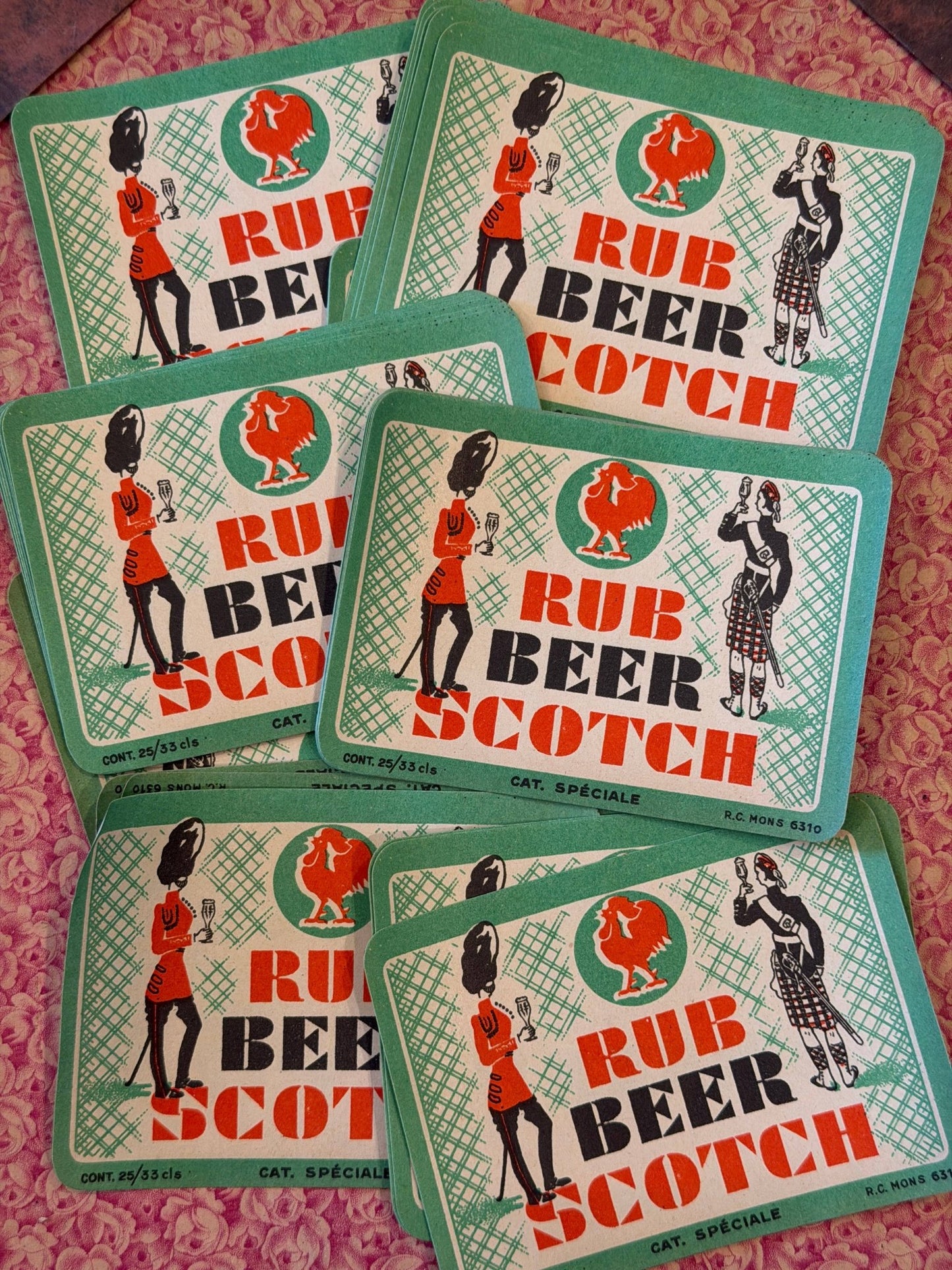 Vintage Rub Beer Scotch Labels in bundles of 2 - EPOQUE