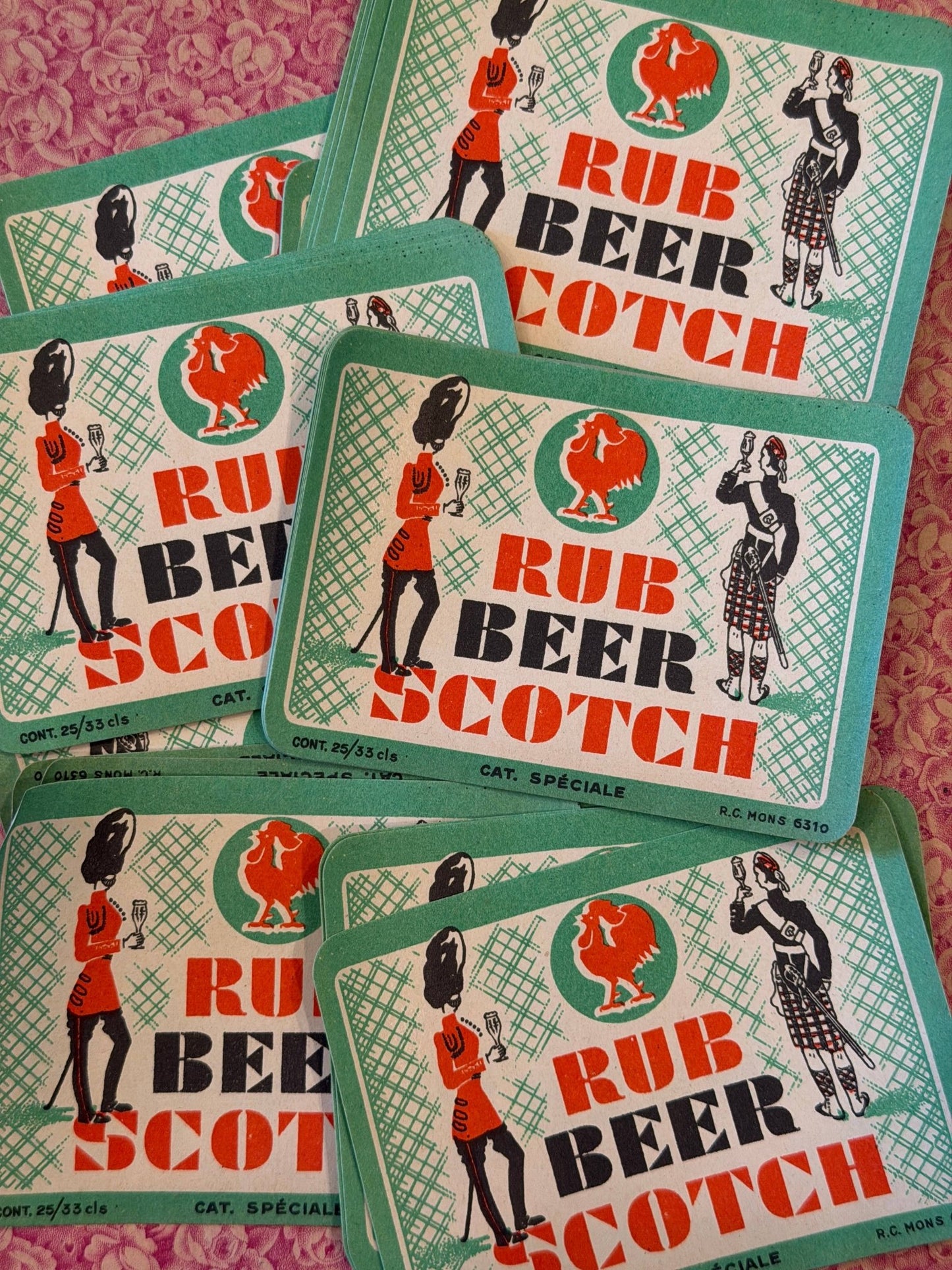 Vintage Rub Beer Scotch Labels in bundles of 2 - EPOQUE