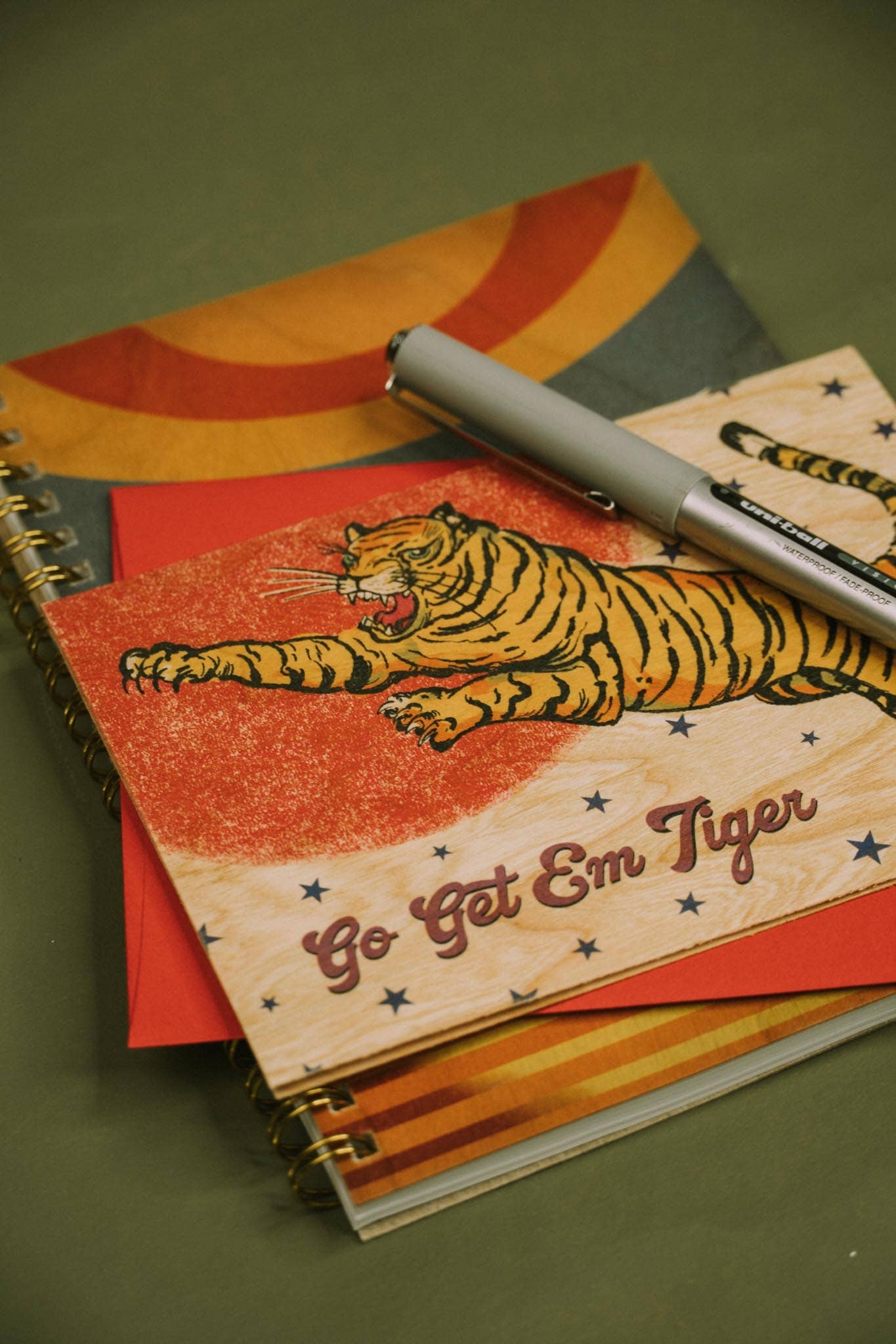 Wood Folding Card - Go Getem Tiger - EPOQUE