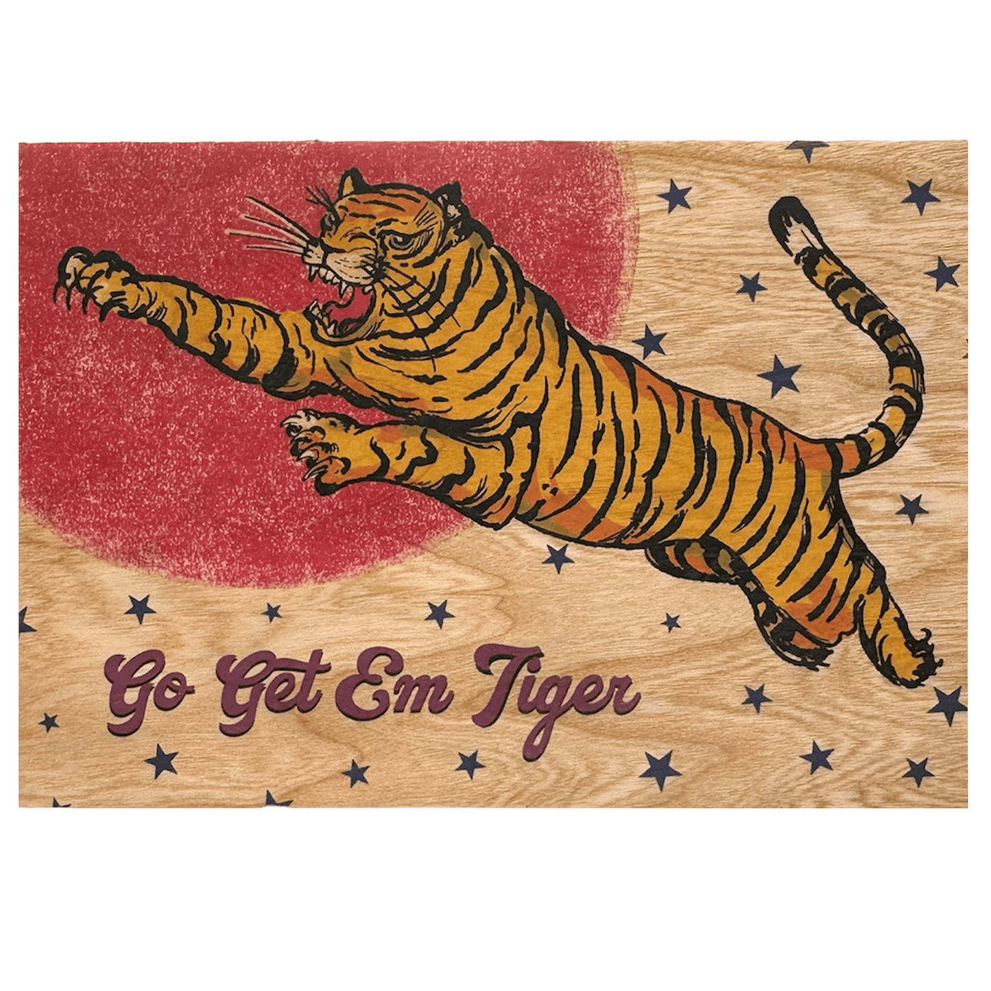 Wood Folding Card - Go Getem Tiger - EPOQUE